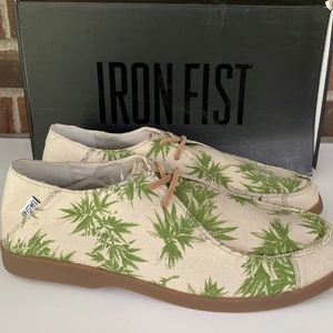 Iron Fist Hopper Best Buds Leaf Print Lace Up Shoes Men’s US 9 M